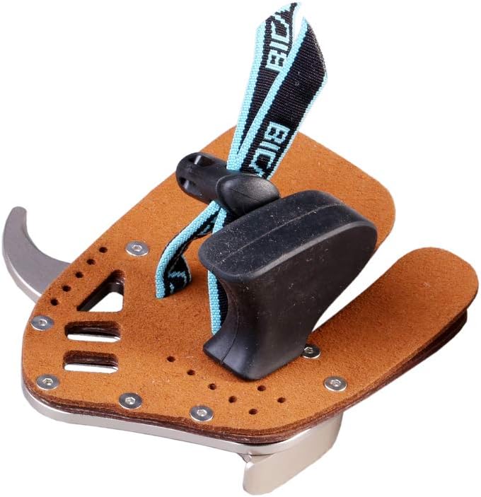 Bicaster Archery Finger Tab - Left Handed Genuine Leather + Aluminum Plate Adjustable for Recurve Bow : Sports & Outdoors