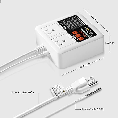 Vista 26 de iPower tapete térmico para plantón, tapete térmico hidropónico caliente con diseño impermeable duradero, solamente regulador, Paquete de 10, Blanco