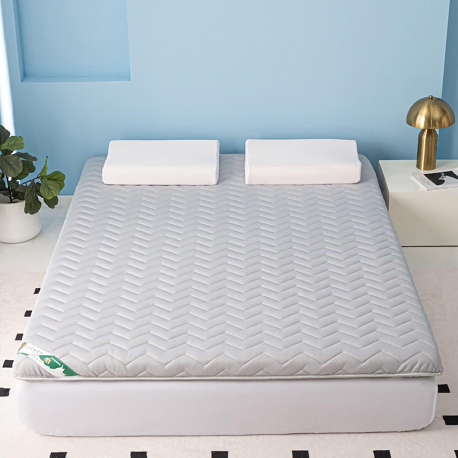 Boden-Futonmatratze, Verdickte 5 cm/8 cm Faltbare Matratze, Atmungsaktive Und Bequeme Tatami-Schlafmatte, Geeignet for Schlafzimmer, Wohnzimmer, Sofa, Camping(Grey/5cm,70x180cm)
