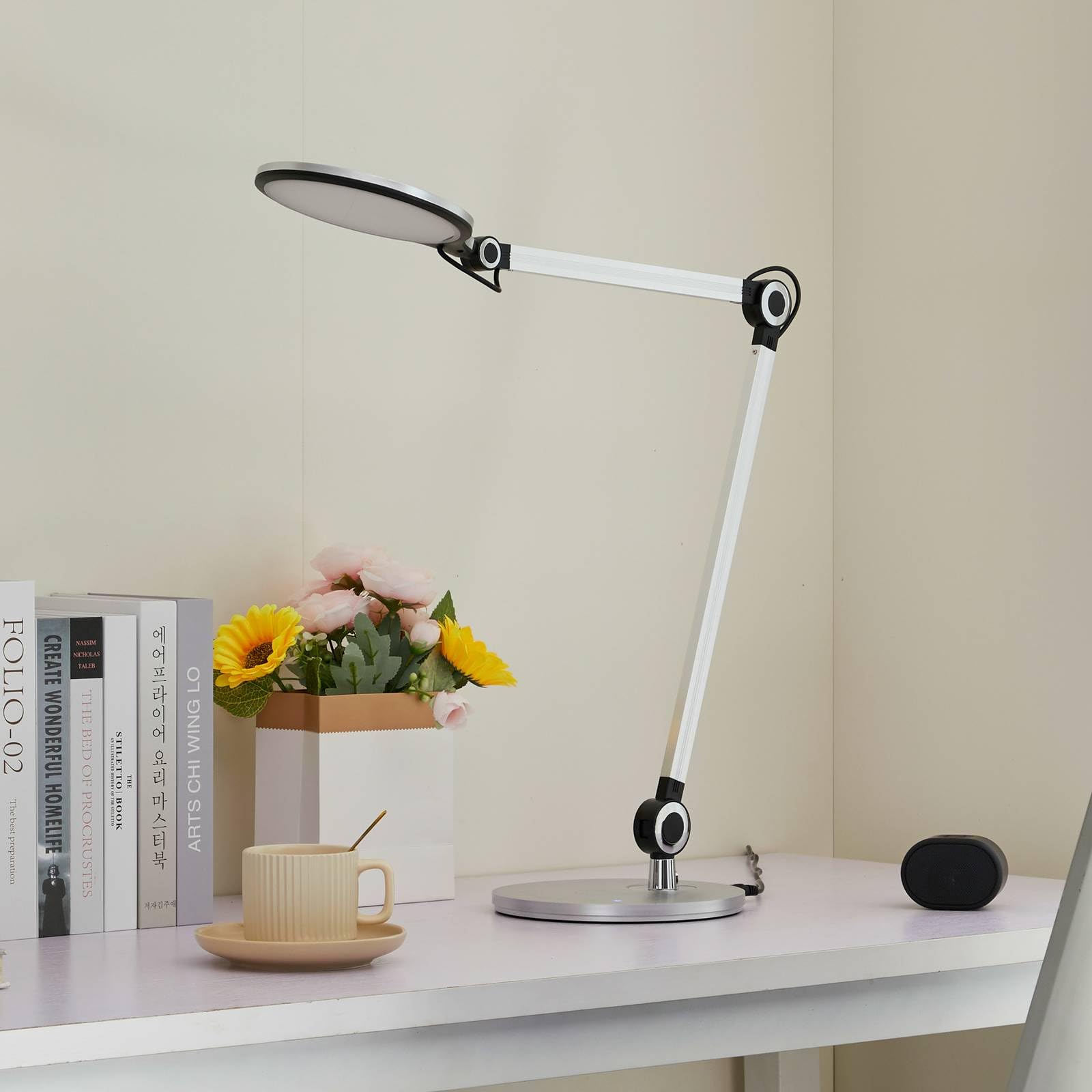 Lindby Lampada da tavolo LED dimmerabile (Moderno) colore Grigio, ad es. Studio & Ufficio lampadina inclusa lampada scrivania a