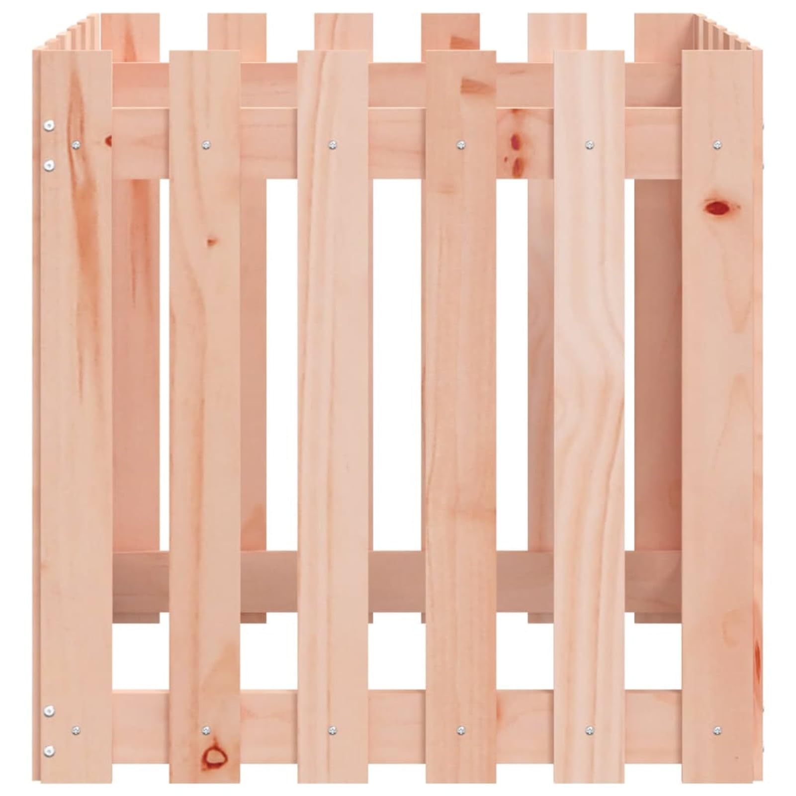 Jardinera con diseño de Valla Madera Maciza Douglas 60x60x60 cm Kit de Cultivo huerto Interior de Hierbas aromáticas