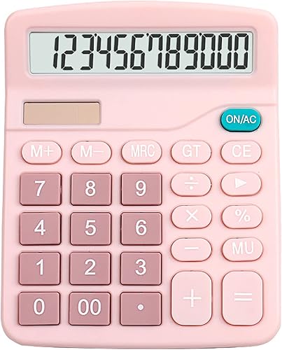 Calculadora solar de escritorio para oficina, calculadoras financieras de 12 dígitos, calculadora de escritorio de mano de doble potencia, batería