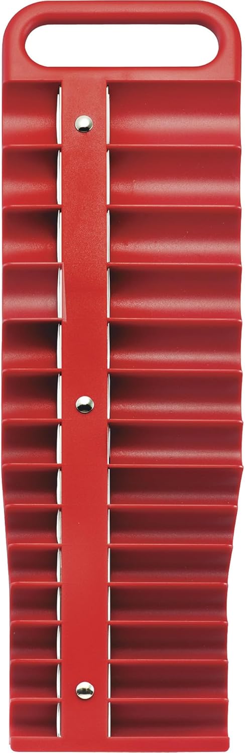 Strongway 3/8in.-Drive Magnetic Socket Holder - SAE and Metric, Red