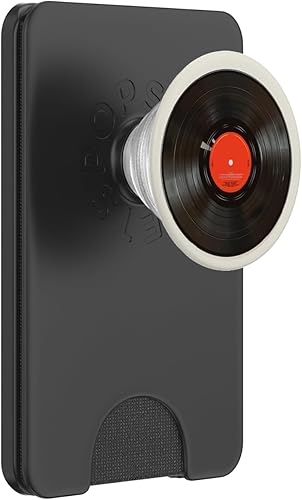Red Vinyl Record Player Vinyl Collector Retro Music Lover PopSockets PopWallet for MagSafe