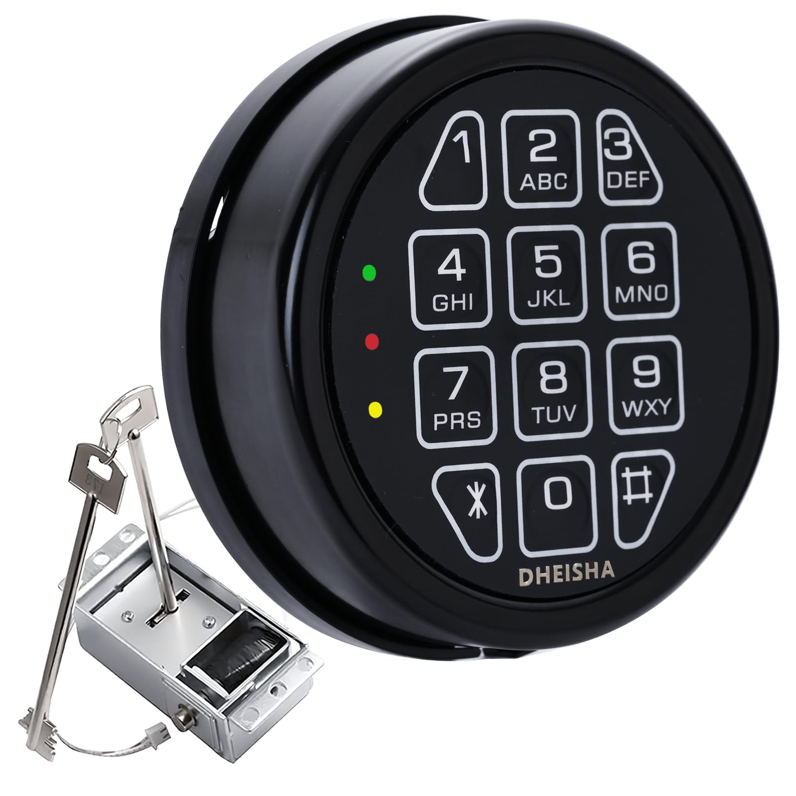 DHEISHA Gun Safe Replacement Lock with 2 Backup Keys Black Safe Keypad Lock