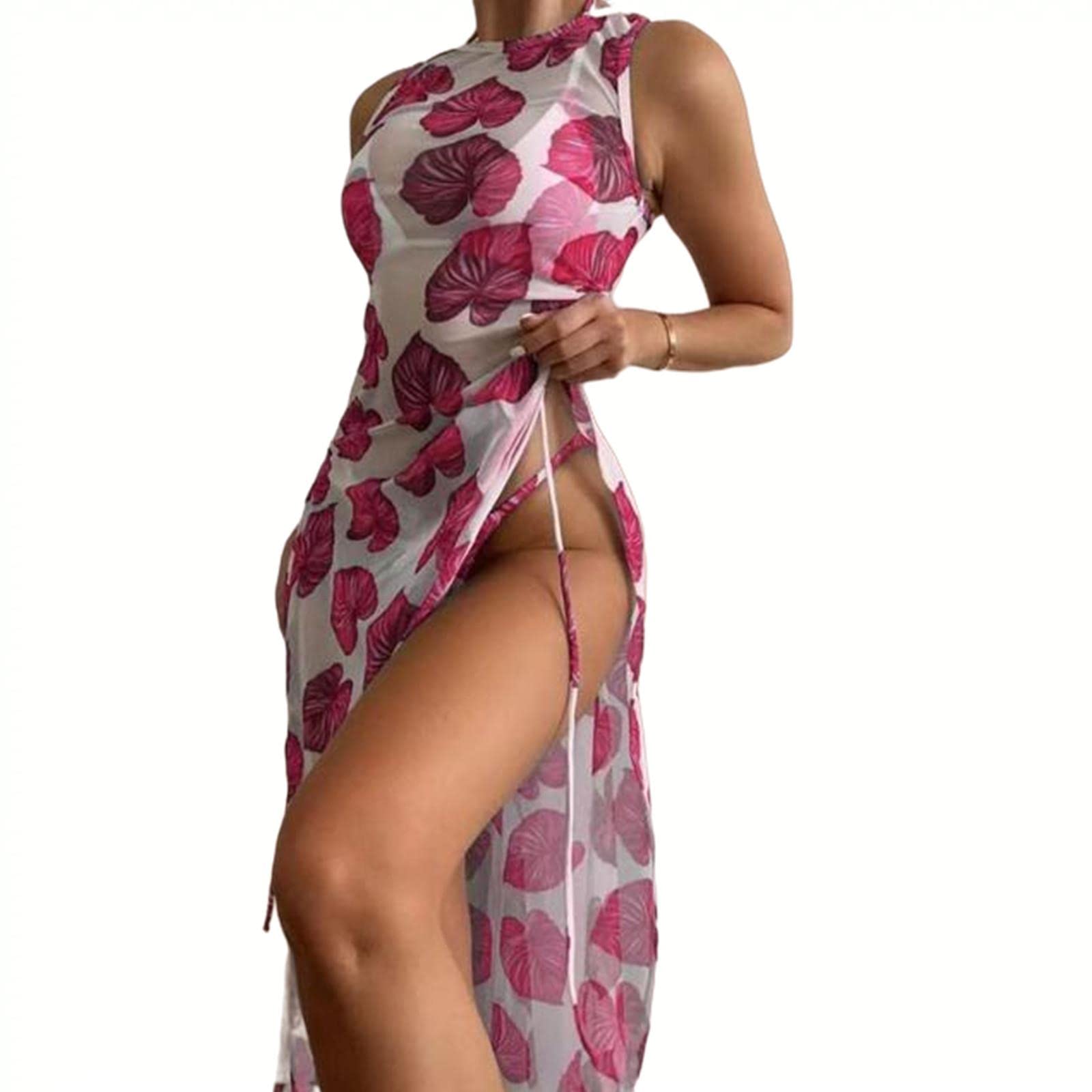 Bikini Seksowna Sukienka Do Klubu 3-częściowy Strój Kąpielowy Luksusowa Kobieta Seksowne Dziewczęce Ze Spódnicą Plażową Damski Wiele Kolorów-A,Xl