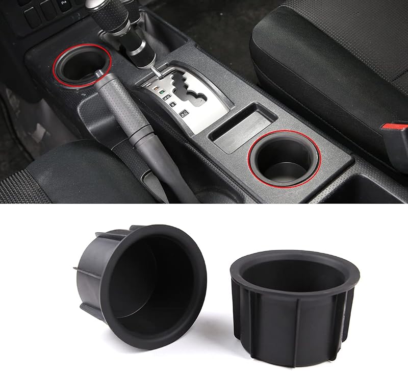 Inserto para Porta-Copos Fgtagtal Compatível com Toyota FJ Cruiser 2007–2021 Preto, 2 unidades