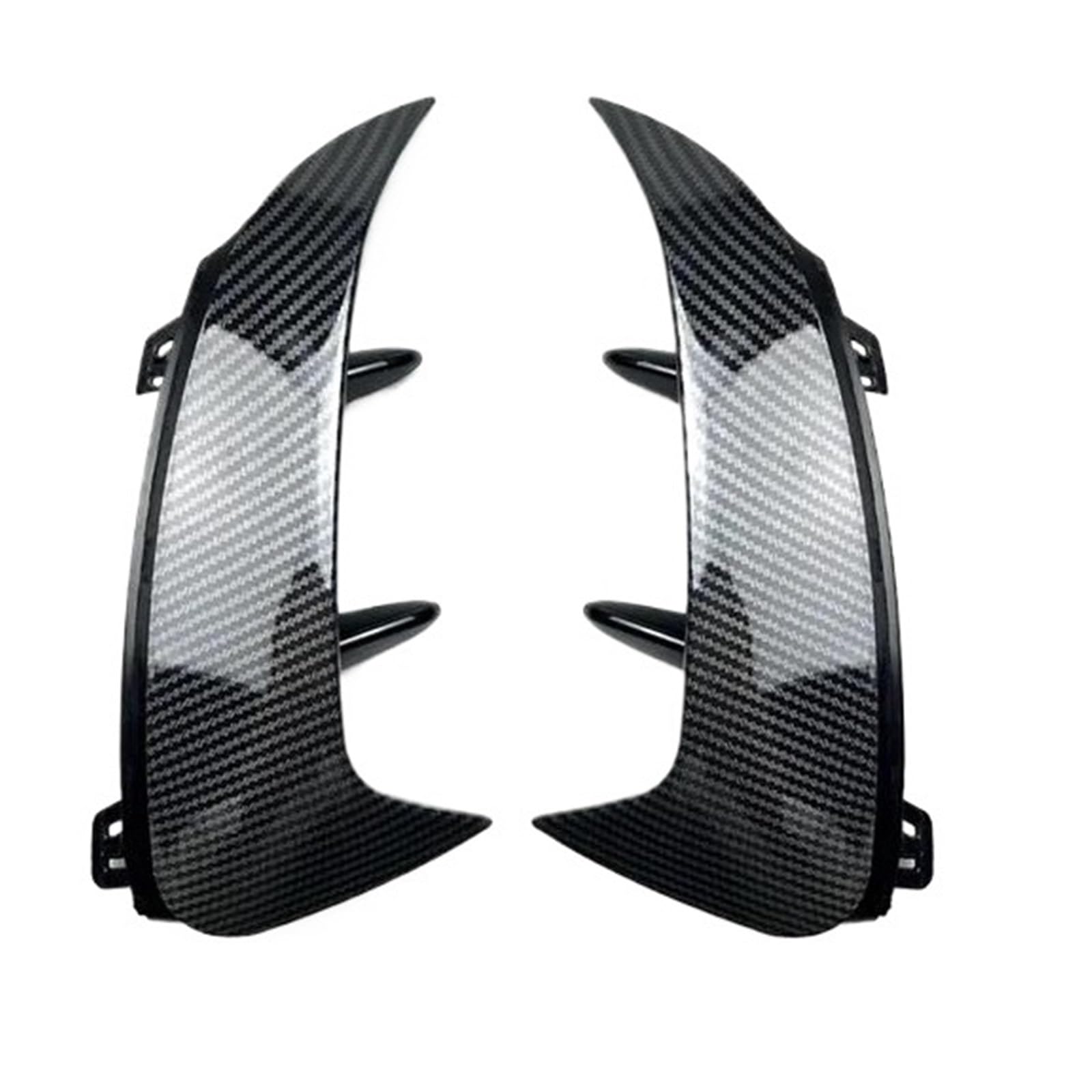 SUTVCM Car Spoiler Rear Splitter For Mercedes For Benz CLA W177 Hatchback A45 A35 A180 A200 A220 AMG 2019+ Rear Bumper Spoiler Side Canard Air Vent(HB Carbon Look)