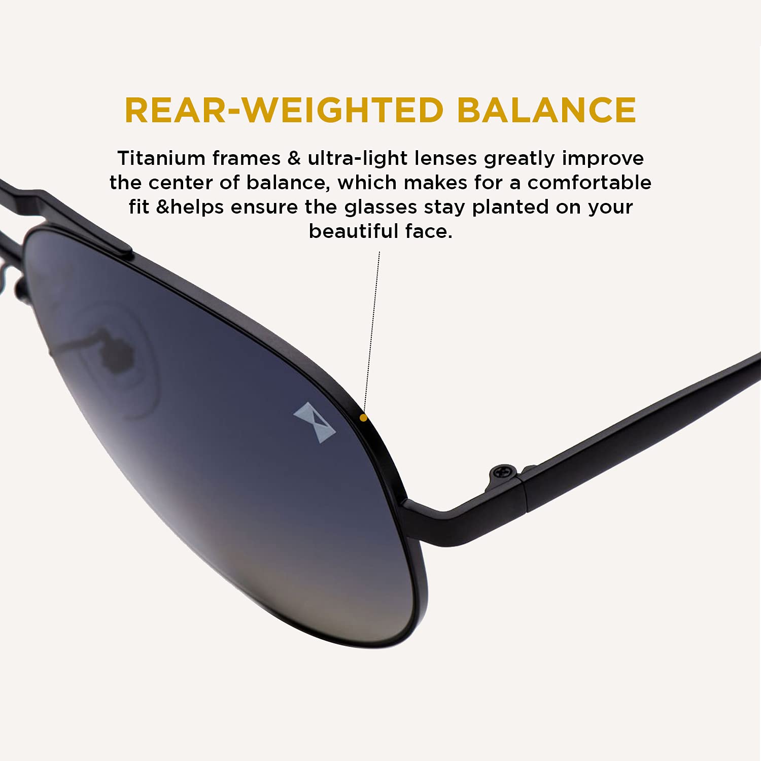 William Painter - Constellation Non-Polarized 'Aviator' Sunglasses (Black). Ultimate In Comfort & Durability.