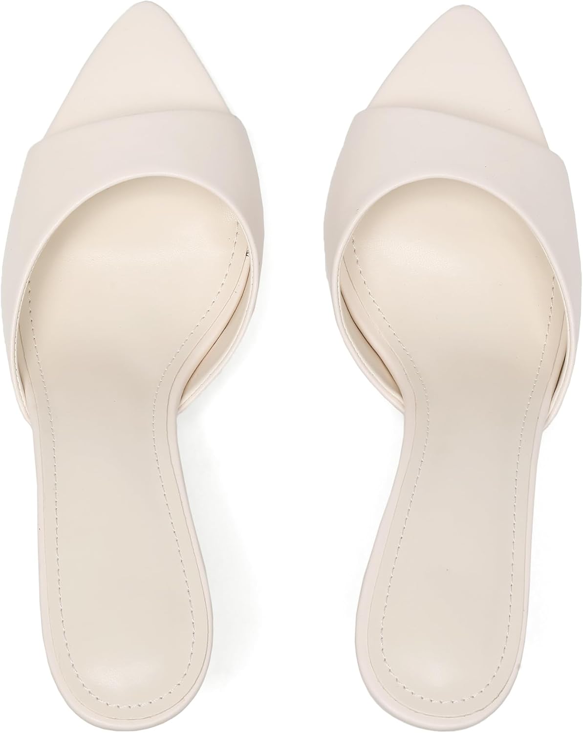 Riekhany High Heel Mules for Women Slip On Open Pointed Toe Classy Patent Leather Stiletto Pumps Formal Slingback Mule Sandals Dress Walking Shoes - Image 6