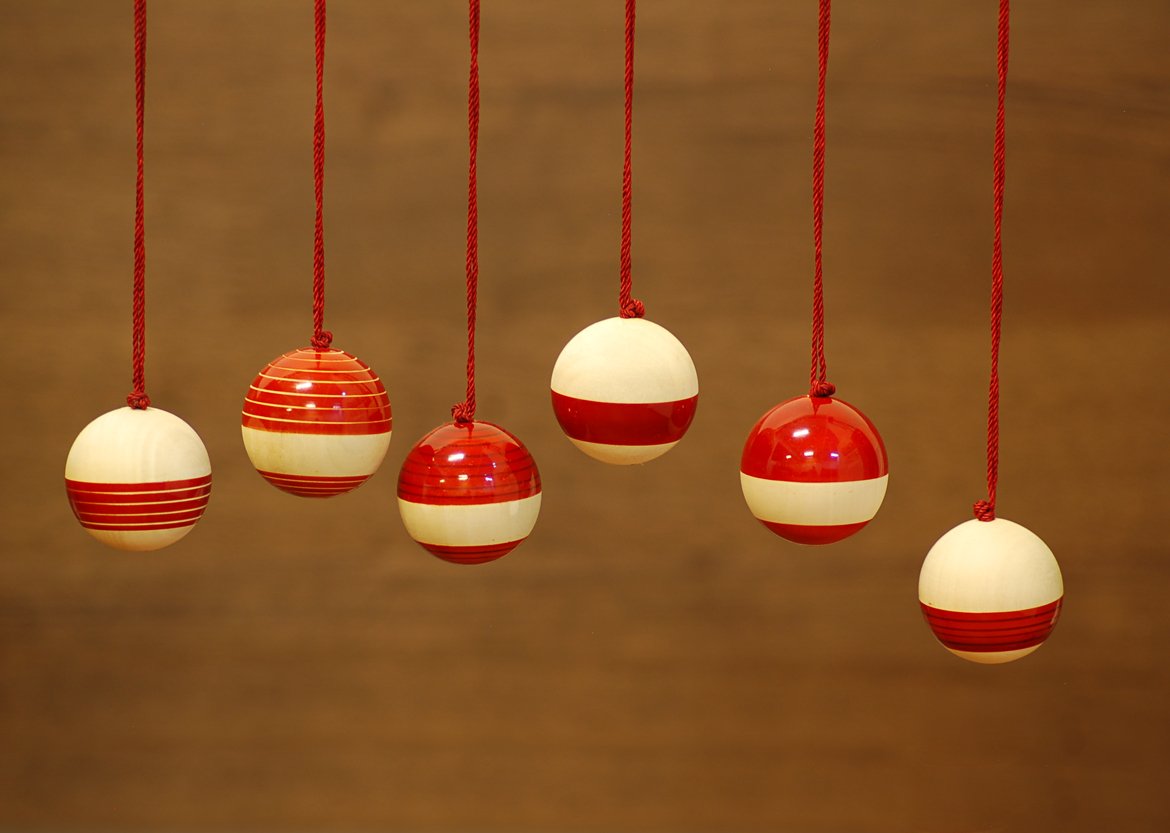 Maya Organic Handcrafted Wooden Christmas Décor (Red) - Image 2 thumbnail