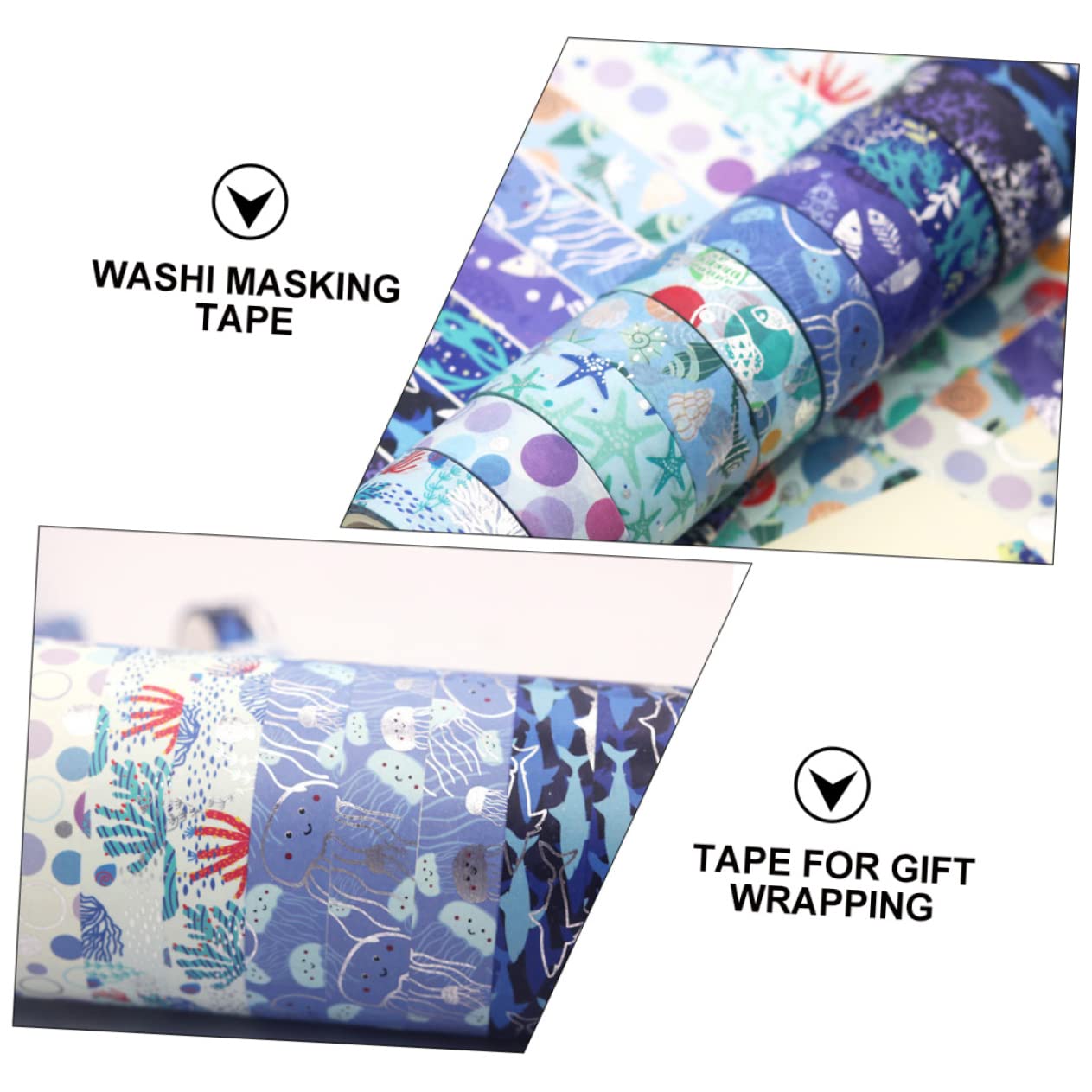 Lurrose 30rotoli Nastro Adesivo Decorativo Washi Confezione Da Ocean Series Per Fai Da Te Crafting e Decorazioni Artistiche