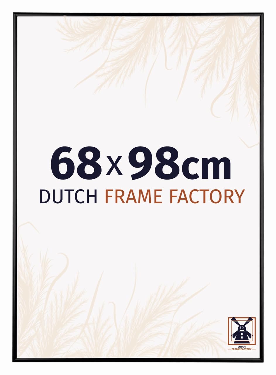 Dutch Frame Factory - Picture frame 68x98 cm Black High Gloss - Aluminium