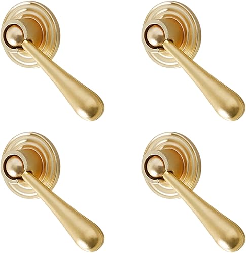 SAYANG Perillas de latón para gabinete, pomos de latón macizo para cajones, pomos y tiradores dorados de estilo vintage de latón para armarios de