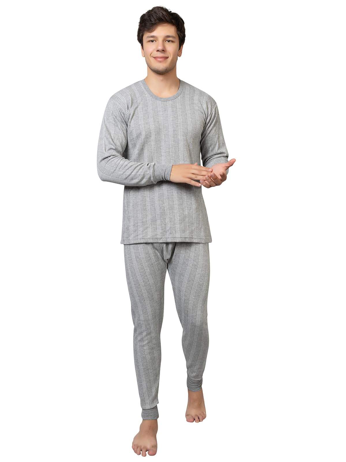 Round Neck Thermal Set for Men | Full Sleeve Thermal Set | Cotton Thermal Set (Top & Bottom Both)-image-15