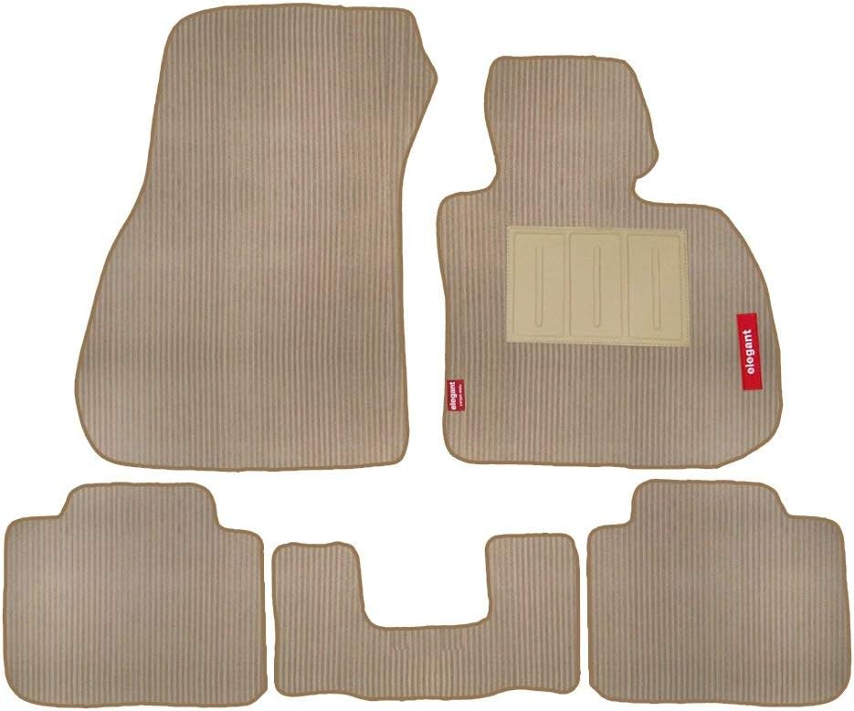 Elegant Cord Beige Carpet Car Mats for Audi A8 (Set of 5 Pcs)