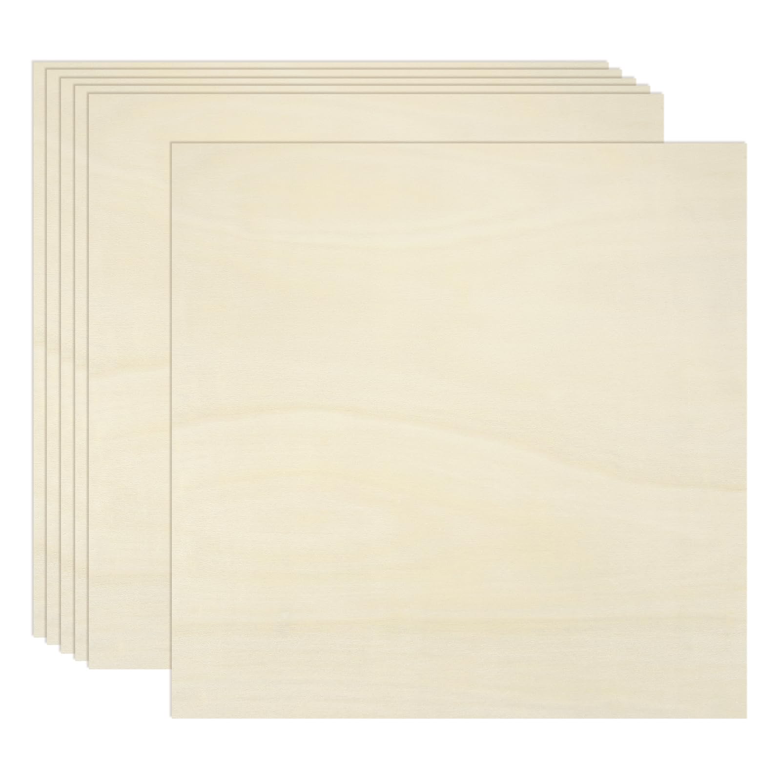 QUARKZMAN 6 Fogli Compensato 3mm, 400x400mm, Pannello Compensato di Bosso, Pannelli in Legno per Taglio Laser, fai da te, modellismo, arte e artigianato