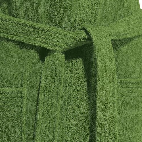 REDBEST Unisex-Bademantel, Morgenmantel, Saunamantel Frottier Chicago grün Größe M - schnell trocknend und saugstark, 100% Baumwolle