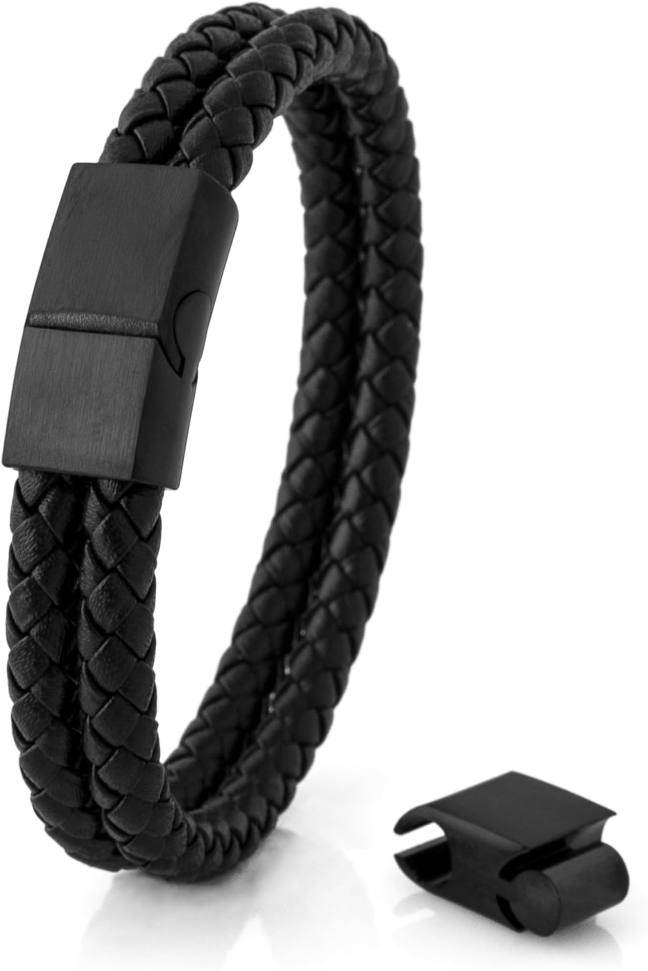 Akitsune Simplicitas Leather Bracelet | Premium Magnetic Bracelet for Women Men Tress Handmade