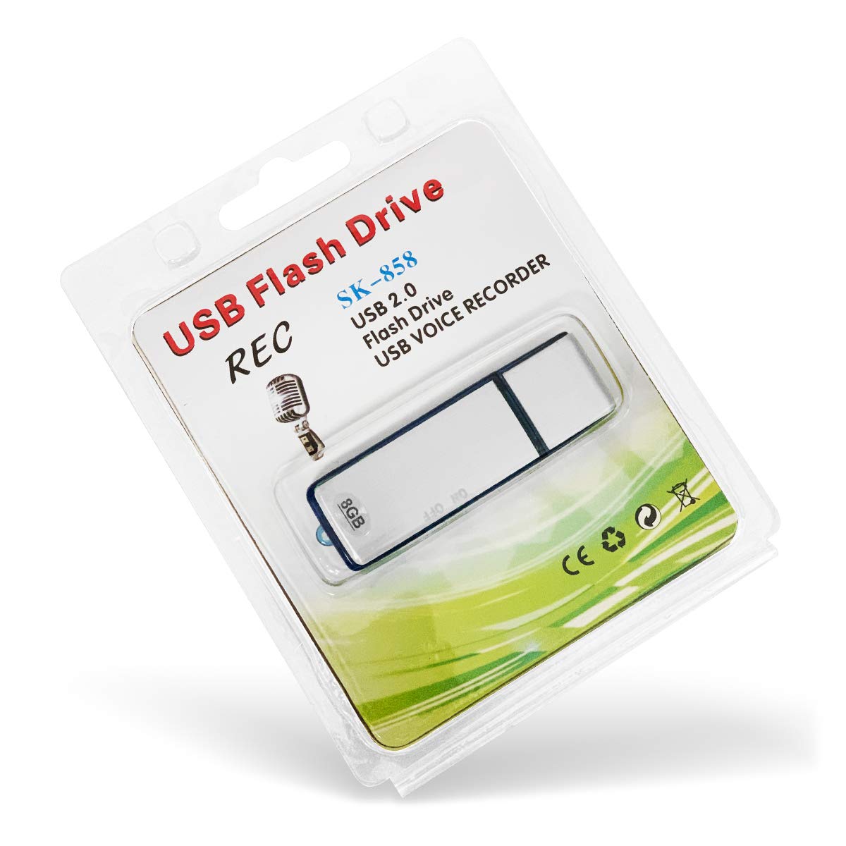 Mini Espía Grabadora de Voz,Lychee 8 GB Portatil Grabadora Activada por voz/90 Horas de Capacidad/USB Recargable/Carcasa de Metal/para Conferencias, Lecciones, Entrevistas (Azul)