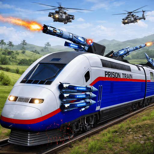 US-Polizei Gefängnis Zug Shooter 3d