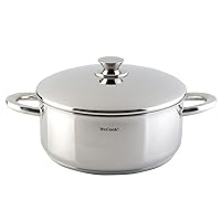 Wecook! Pentola in acciaio inossidabile 18/10 con coperchio in acciaio