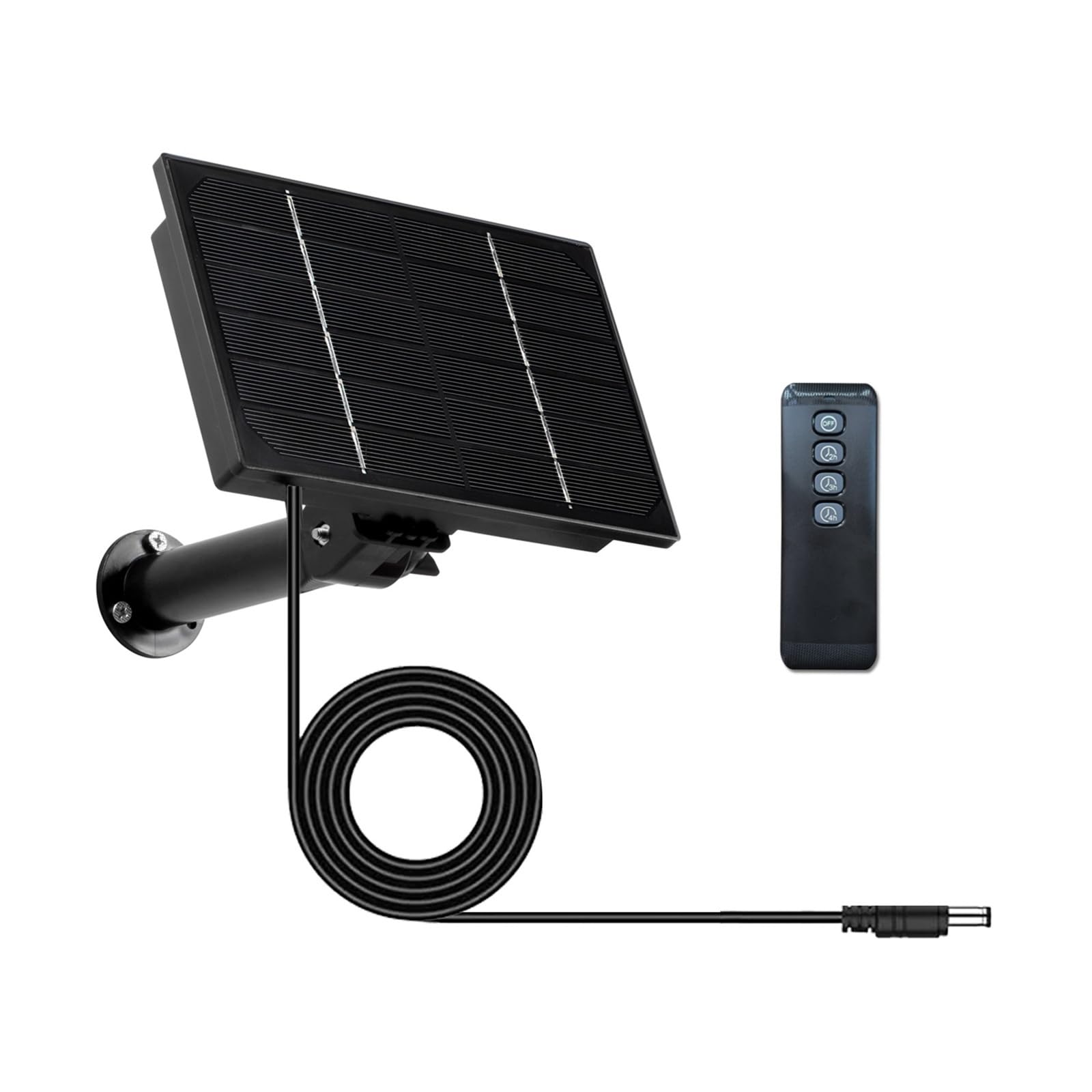 Cargador de panel solar de 4W con salida de 5V/12V for fuente de alimentación de cámara Solar de malla Esp32 con puerto Micro USB y Cable tipo C de 2M(12V DC TIMER NO BAT)