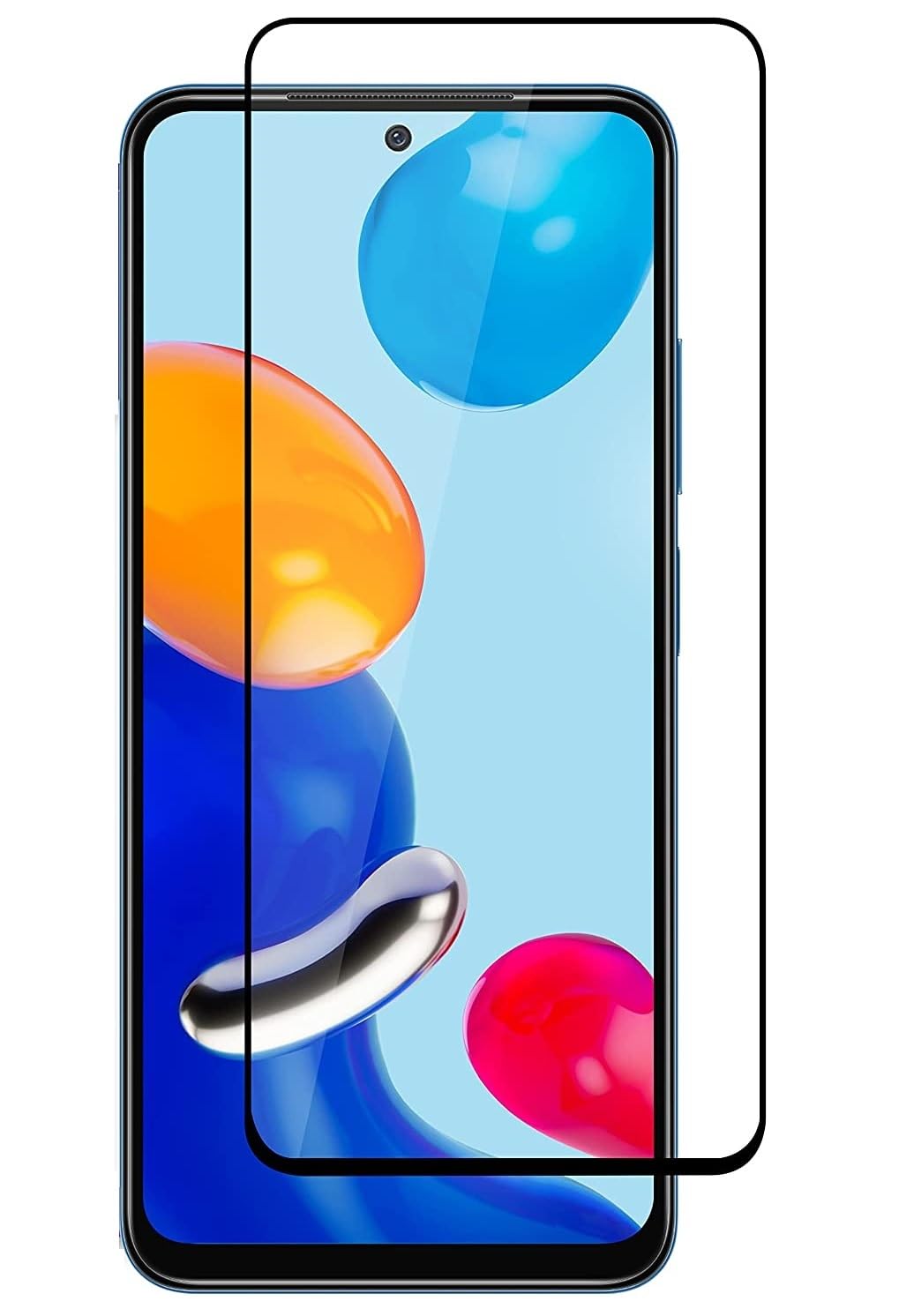 HD Tempered Glass Screen Protector Compatible For Redmi Note 11, Note 11S With Edge-To-Edge Protector Coverage And Easy Installation Kit-image-33