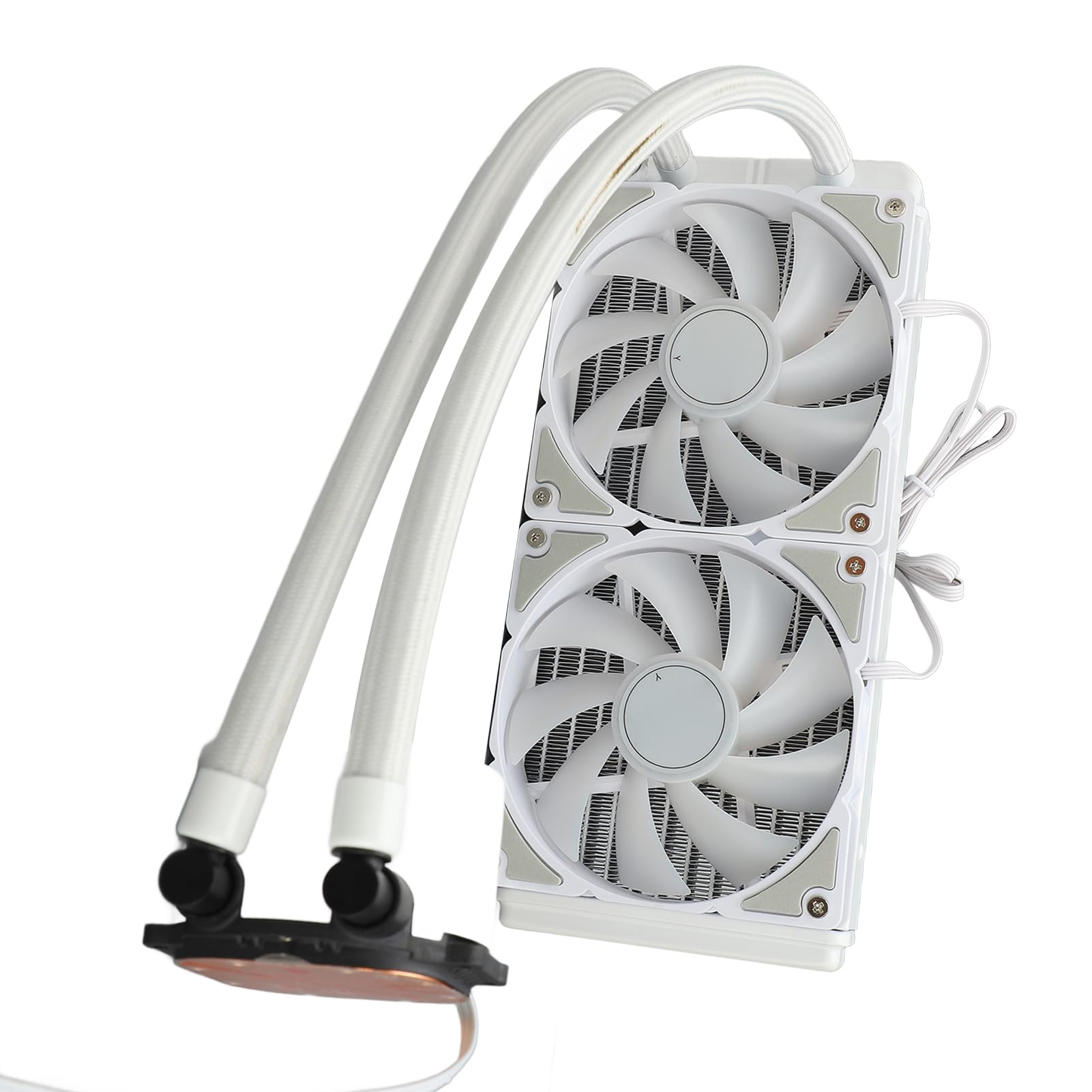 Raffreddamento Ad Acqua CPU Cooler, CPU Liquida Silenziosa RGB Ad Alte Prestazioni Doppia Ventola di Raffreddamento Ad Acqua per Computer Portatile Illuminazione a LED