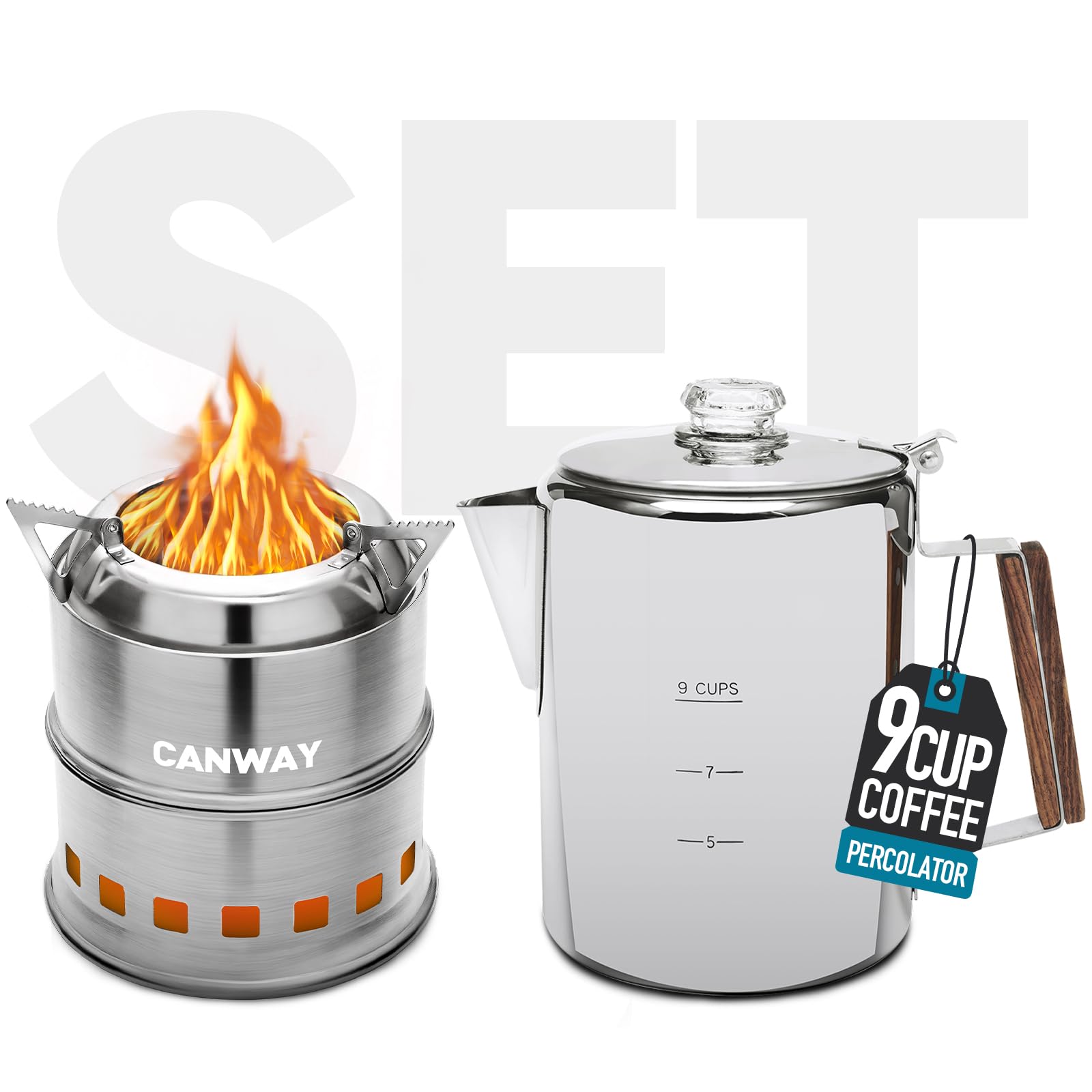 Amazon.com: CANWAY Percolator Coffee Pot & Portable Camping Stove