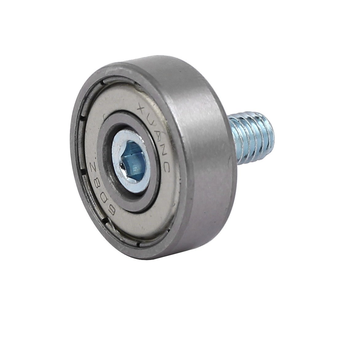 Aexit M6 x Material handling 8mm Screw Thread F Type Idler Bearing Pulley 12mm x 22mm x 7mm Model:64as441qo208