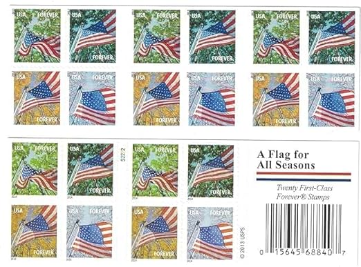 Forever Stamps A Flag for All Seasons - Book of 20 Postage Stamps