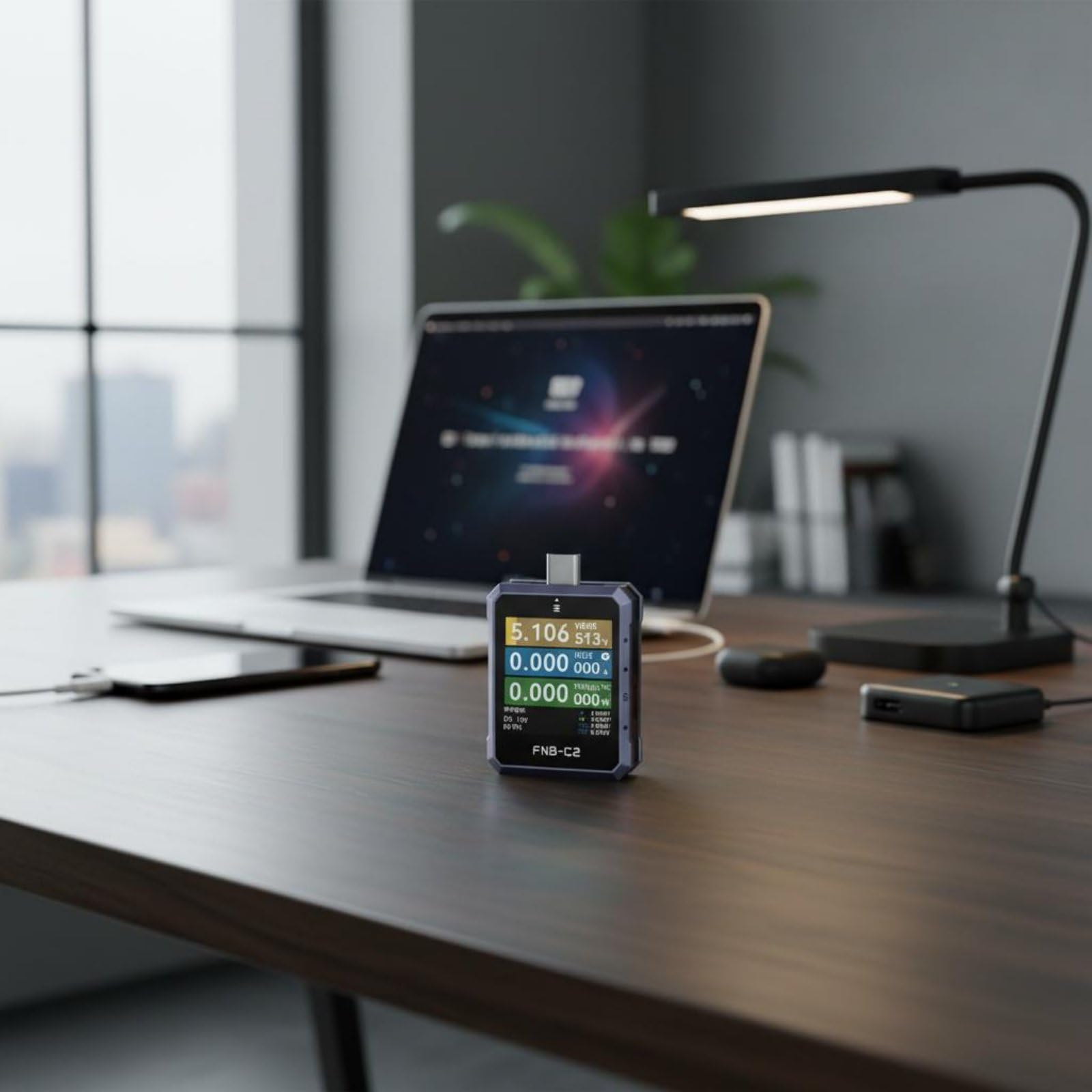Generic Usb Tester Dispositivo con Multimetro Elettronico Digitale Analizzatore di Energia Usb Misuratore Corrente Monitoraggio Onde Elettriche Adatto per Appassionati Elettronica Laboratorio