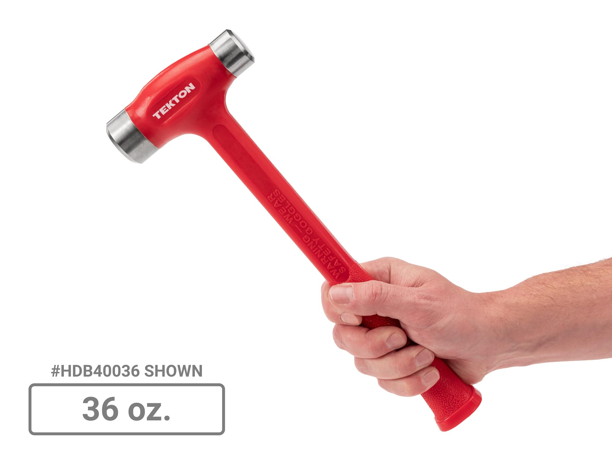 TEKTON HDB94001 - Juego de martillos de soplado muerto con cara plana de acero, 3 piezas