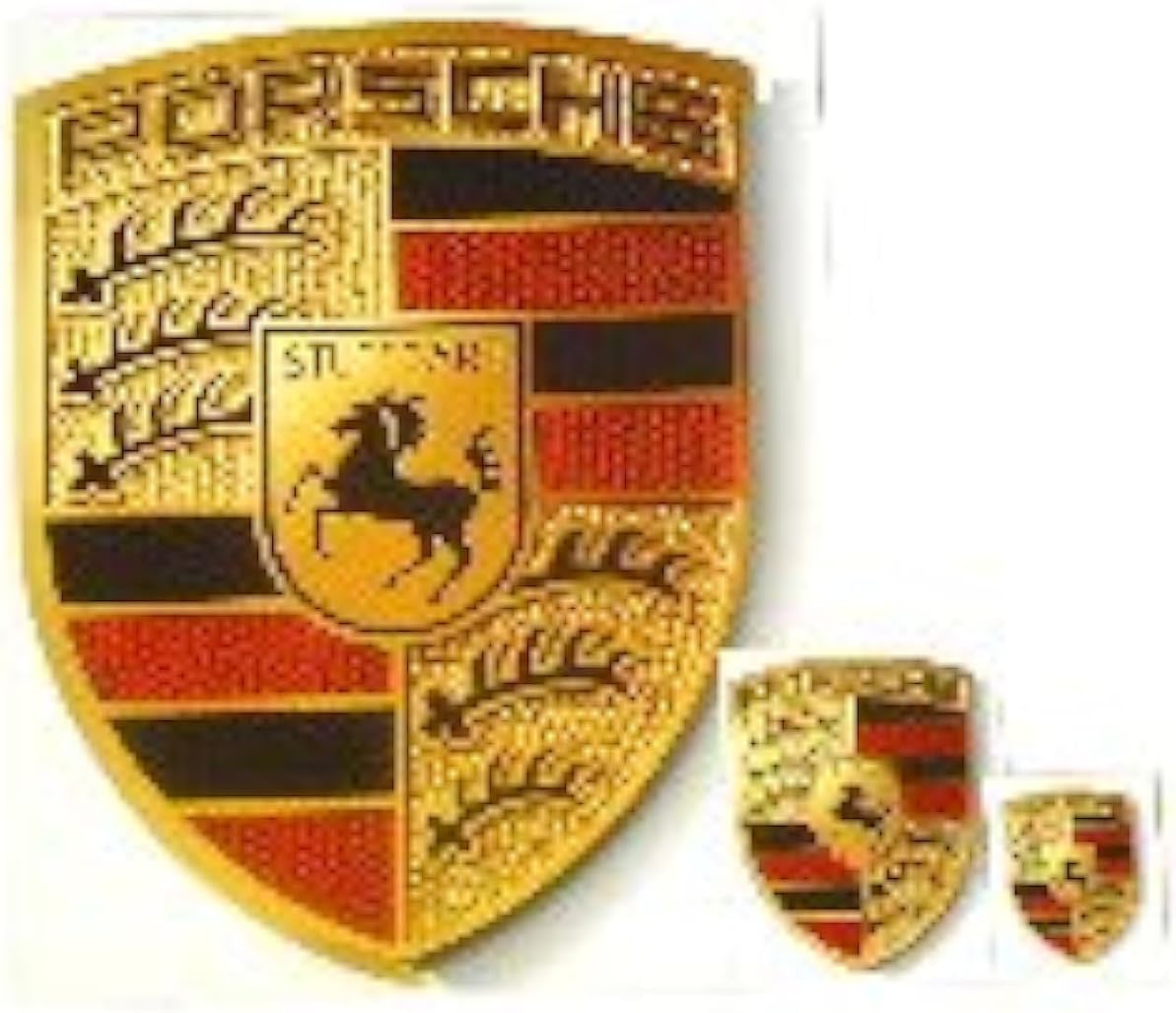 ポルシェステッカーCrest ( 65 mm X 53 MM Stick Onロゴ)