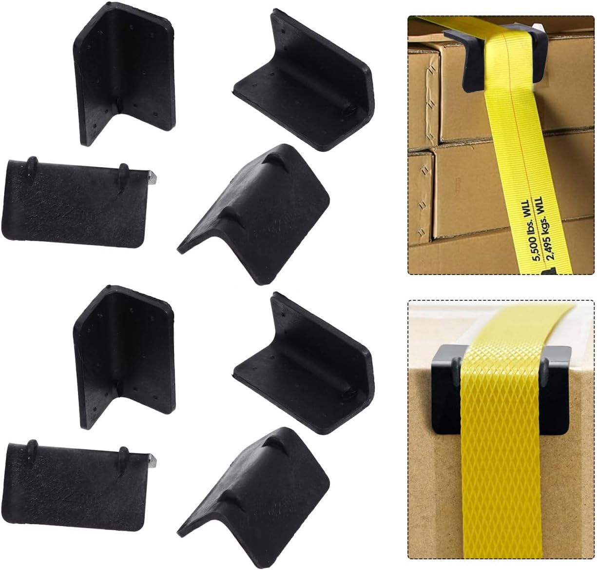100 Pcs Black Plastic Corner Protectors for Safe Box Packaging - 2.16" X 1.18" X 1.18" Durable Guards for Shipping and Storage