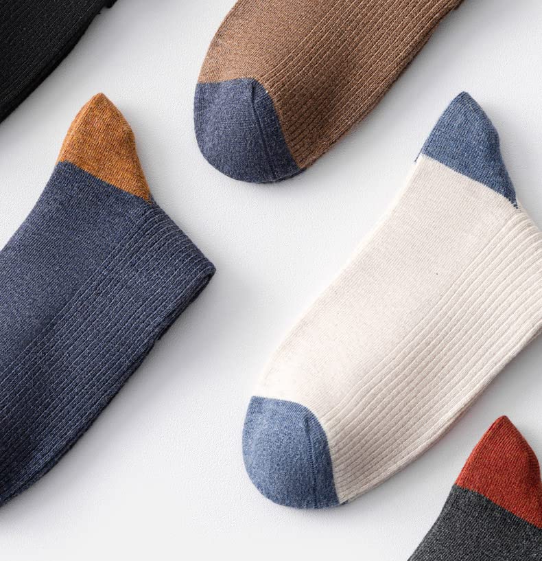 Aniler 4 Pairs Men's and Women's Cotton Running Athletic Low Cut Socks Color-Block No Show Socks4