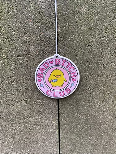 2x Bad Bitch Club Duftbaum Auto lustig Frauen, Auto Duftspender pink, Duftbaum Auto tuning, car air freshener, Duftanhänger Set