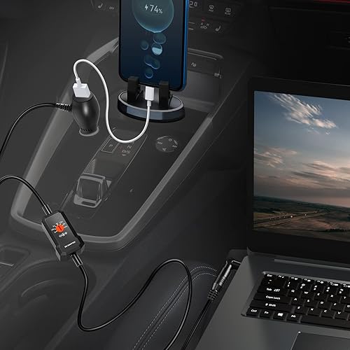 Miniatura 3 de POWSEED Cargador de coche DC12V adaptador de corriente universal de 34 W con puerto USB para salpicadero, cámara de salpicadero, altavoces, tabletas