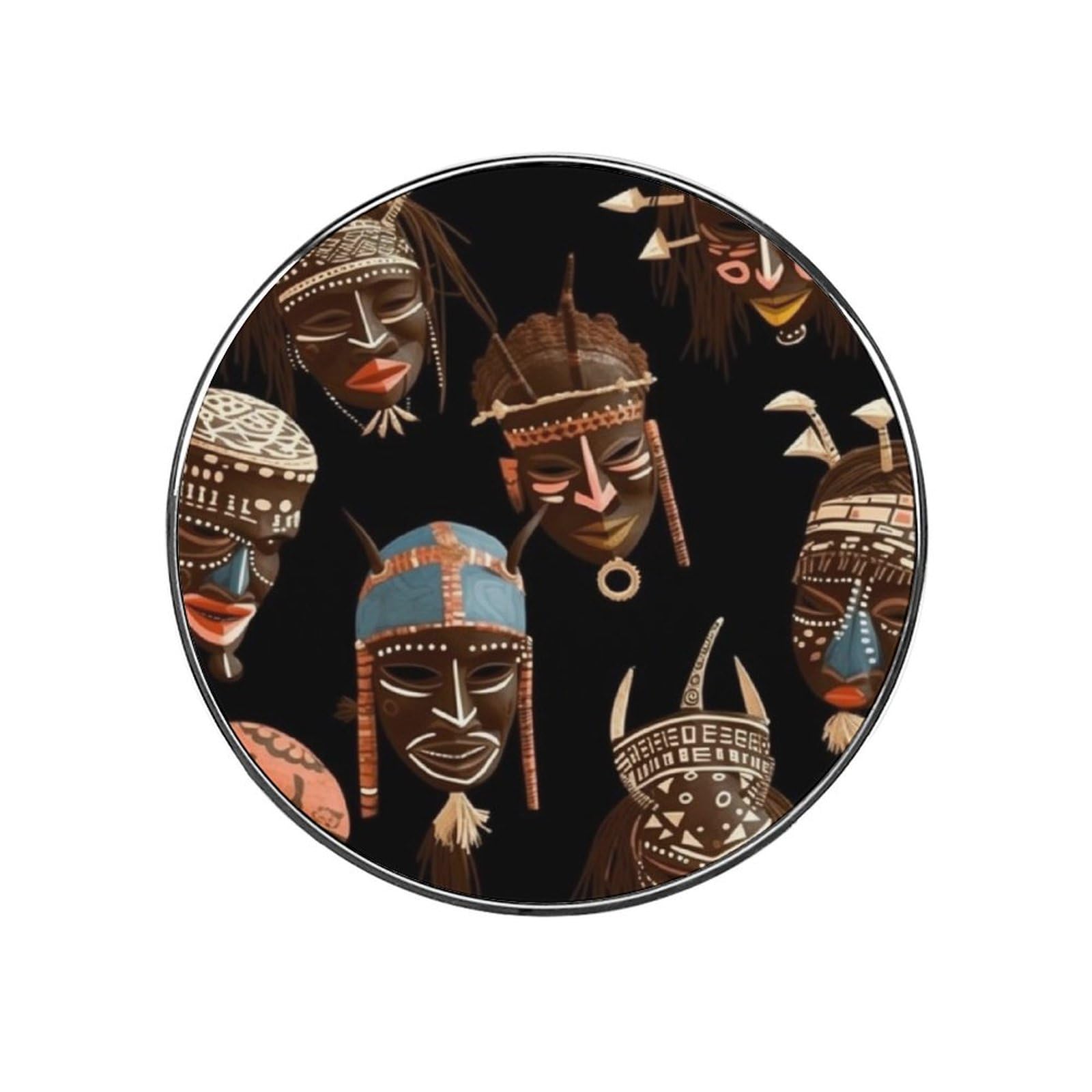 African Ritual Ethnic Tribal Magnetic Refrigerator Sticker Glass Strong Fridge Sticker Cute Refrigerator Magnets for Kitchen Office Whiteboard Cabinet Decorative Magnets for Gift