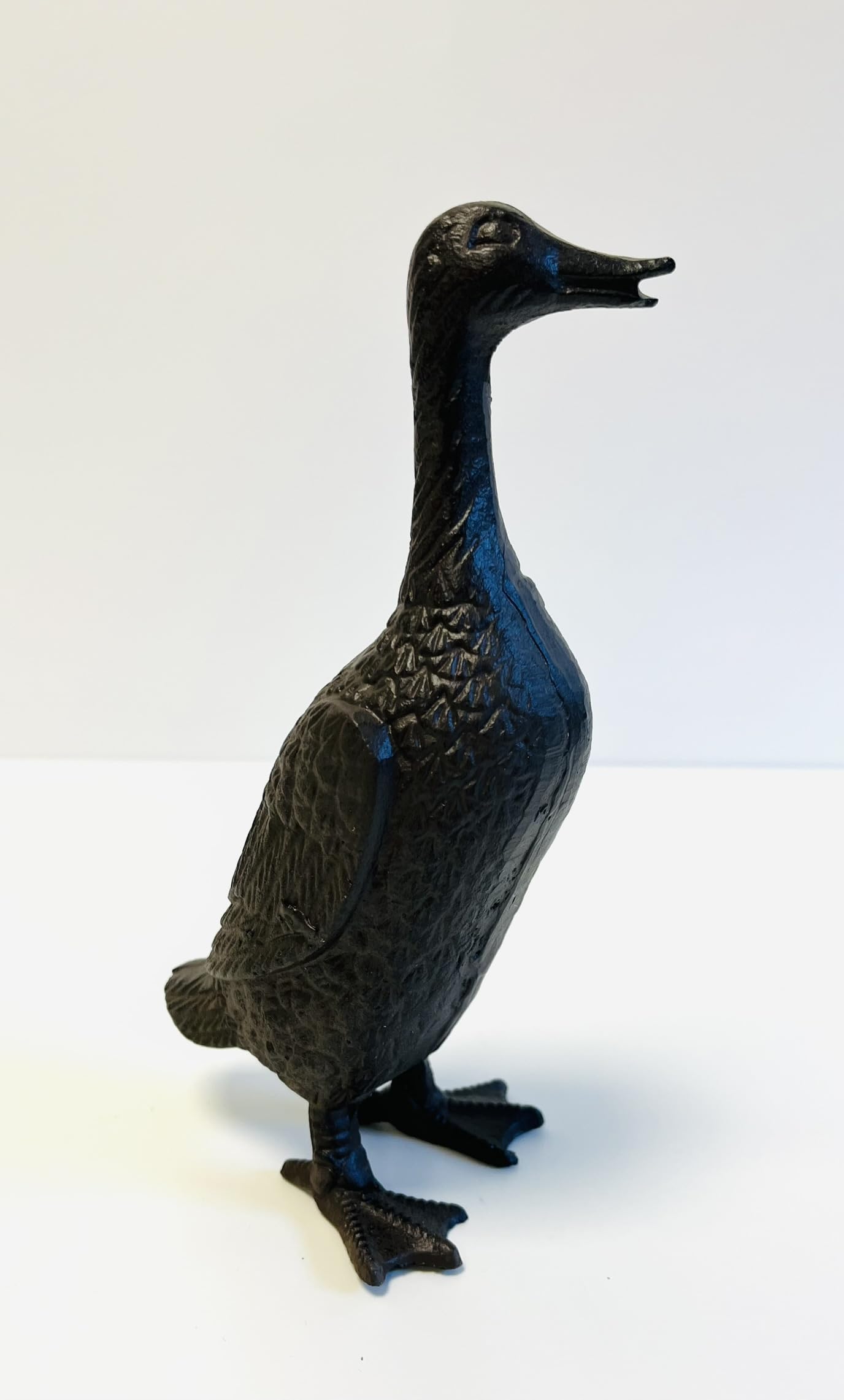 My Square Mile Bronze Vintage Cast Iron Duck Ornament Gift, Indoor Outdoor Garden Pond Statue 21Cm