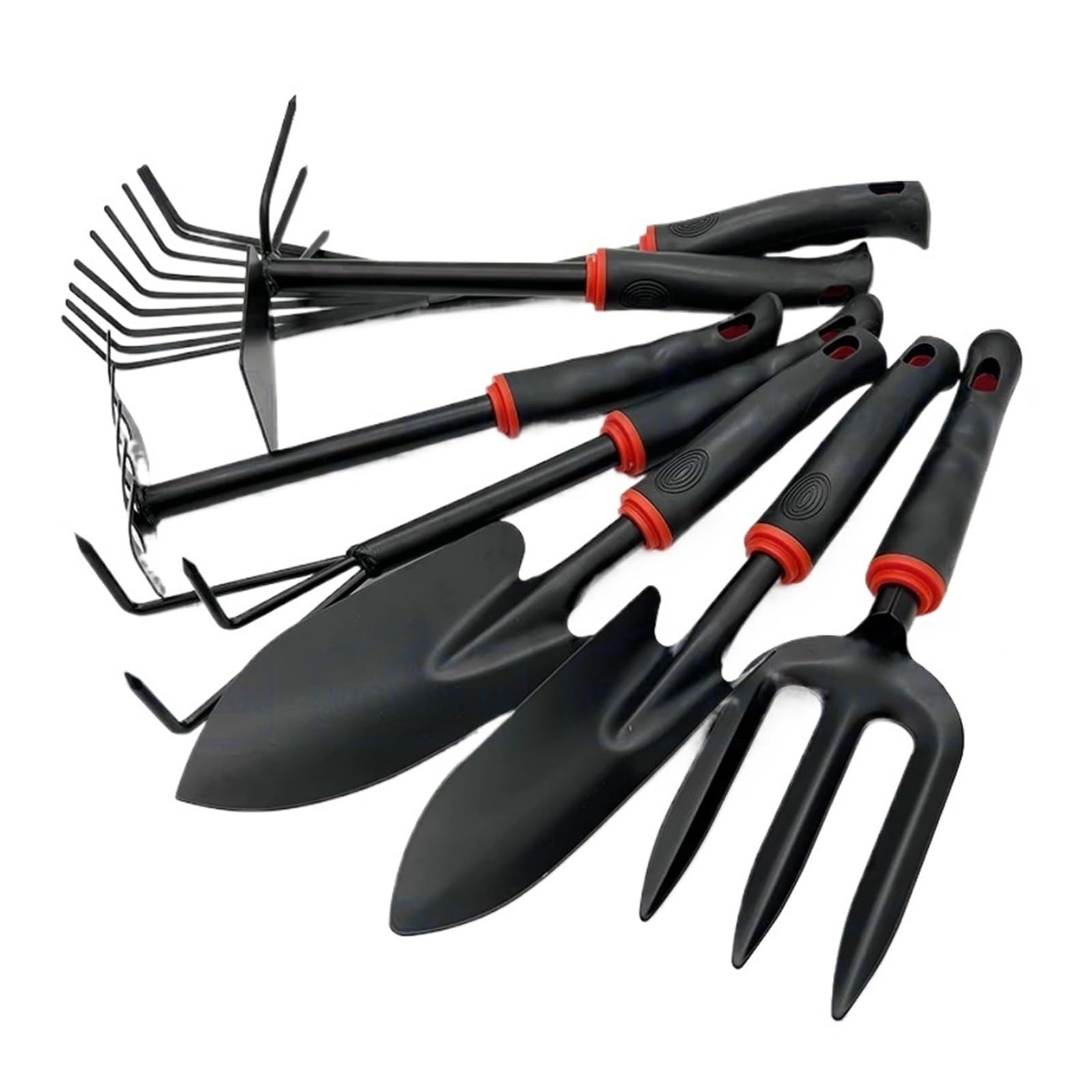 Herramientas manuales de jardinería, combinación de Pala, rastrillo, Tenedor y azada for Cultivo de Plantas domésticas | Nine tooth rake
