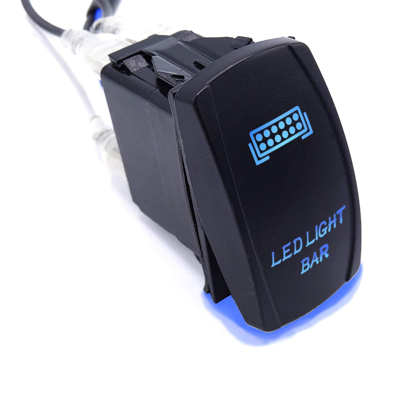 Heated Seat Blue LED Rocker Switch Combo - Light Bar & Rear Lights ...