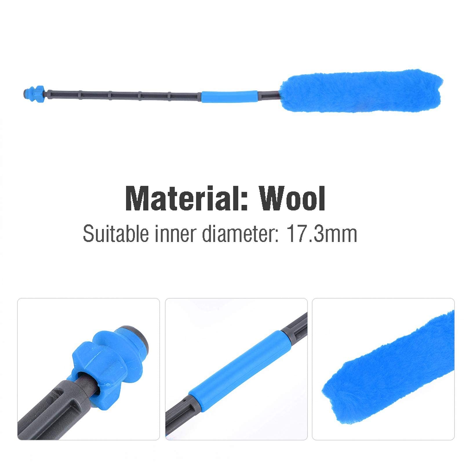 Paintball-Werkzeug, Woll-Paintball-Lauf Single Swab Squeegee Buffer Langlebiges Reinigungszubehör Outdoor-Tool Paintball-Lauf für Home Car Hotel(Blau)