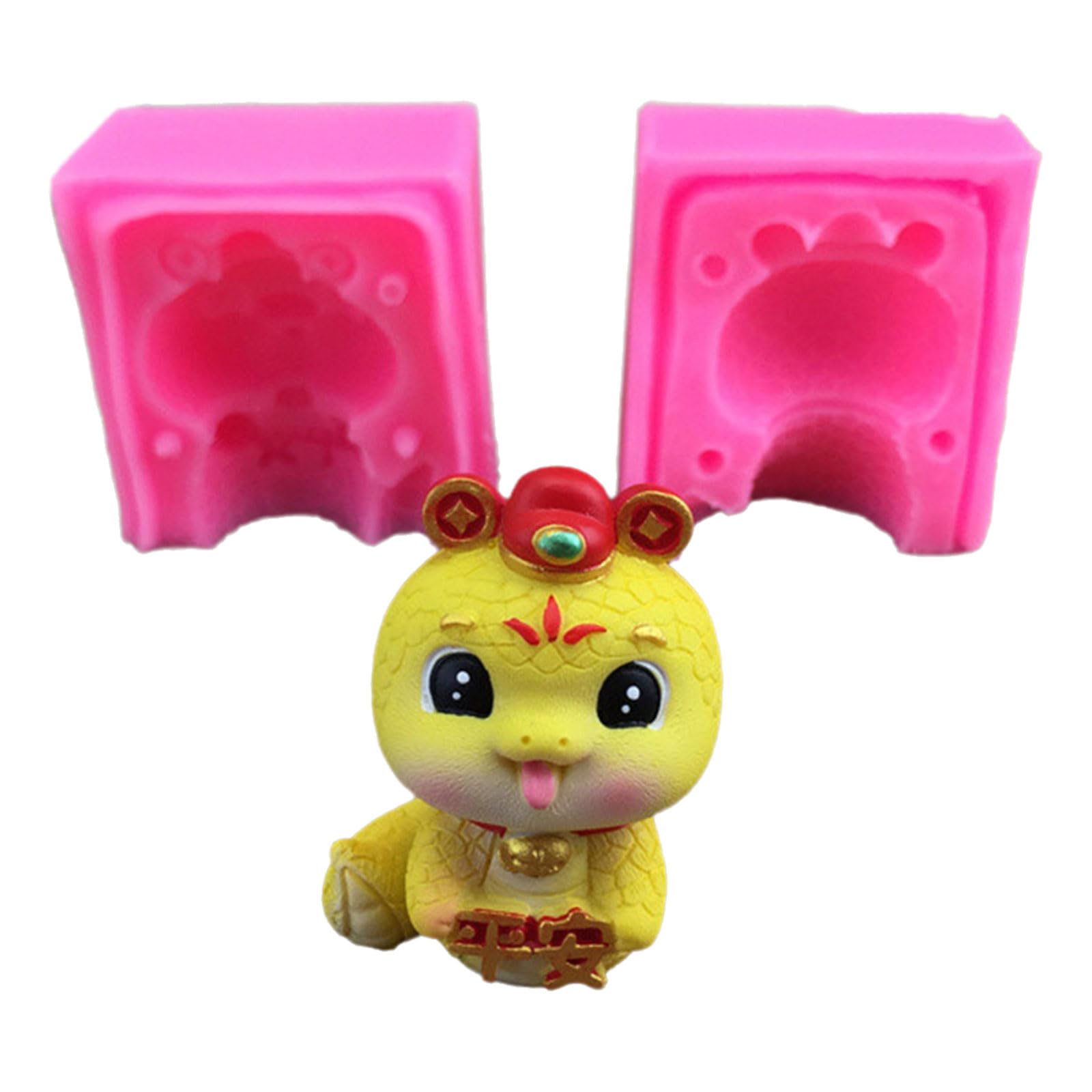 MICFENY Desk Ornament Mould Flexible Silicone Mold for 3D Snake Figurine Shaped Decoration Gypsum Mold Jewelry Making Supplies