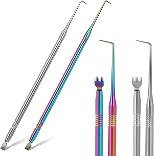 2 in 1 Lash Lift Tool, 2 Pieces Stainless Steel Lash Lift and Tint Kit Professional Lash Lift Supplies Metal Lash Lift Rods Eyelash Separator Tool with Separating Comb