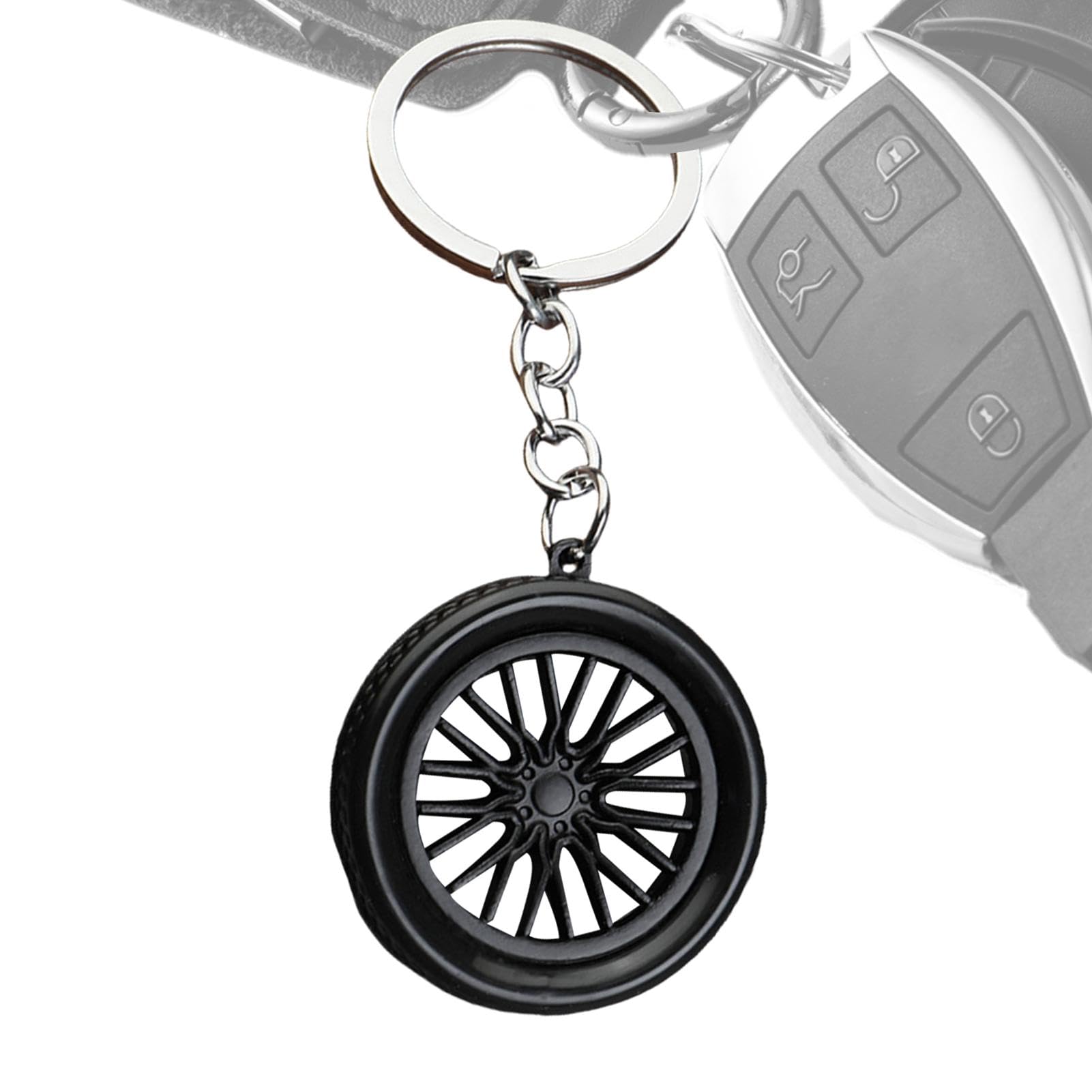Tyre Keyring | Tire Key Ring Pendant Car Bag Charm,Wheel Tire Rim Keychain Wheel Tyre Auto Keychain Motorcycle Car Fans Keyring