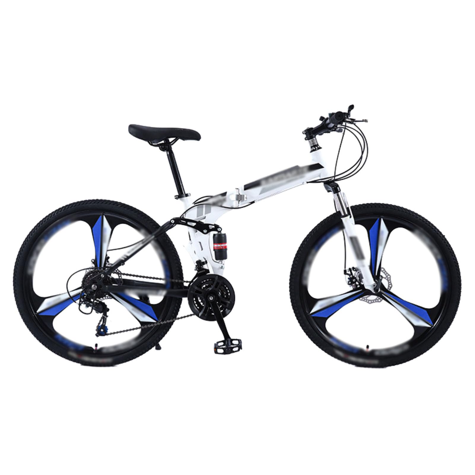 Vélo De Montagne Pliable 24"/26" À Double Suspension, 21 Vitesses, Cadre en Acier À Haute Teneur en Carbone, pour Adultes, Hommes, Femmes Et Adolescents