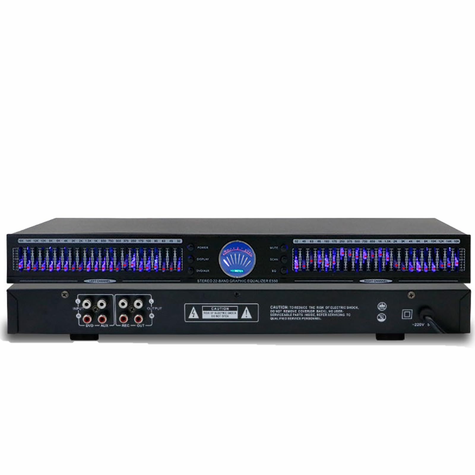 Égaliseur graphique stéréo audio pour éliminer le bruit de fond et régler les basses