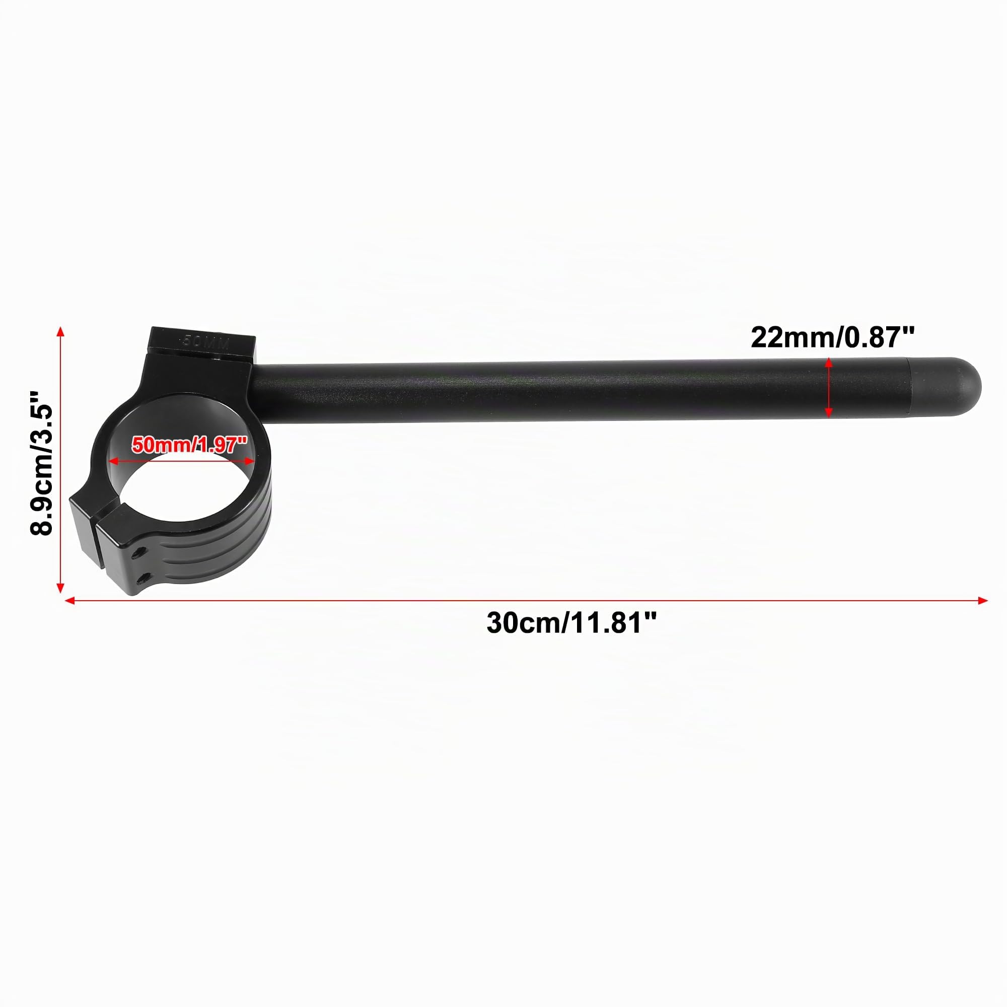 Motoforti 1 par 50mm motocicleta manillar clip Ons manillar universal negro